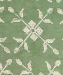 DARK GREEN SATIN PRINT MUL SILK