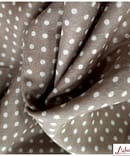 GREY POLKA DOT MUL SILK