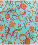 FIROZI BLUE DOLA SILK PRINT