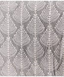 GREY N WHITE LEAF CHANDERI EMBROIDERY