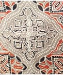 GREY GEOMETRIC FLORAL COTTON AJARAKH PRINT