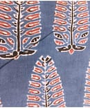 BLUE LEAF COTTON AJARAKH PRINT