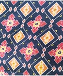 BLUE GEOMETRIC SATIN PRINT