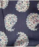 BLUE MANGO MOTIF MUSLIN SILK FOIL PRINT