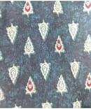 DARK GREEN LEAF MUSLIN SILK FOIL PRINT