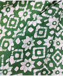 GREEN GEOMETRIC MUSLIN BATIK PRINT