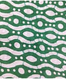GREEN STRIPE MUSLIN BATIK PRINT