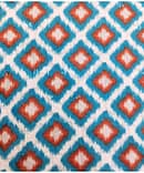 GERMAN BLUE ZIGZAG COTTON LAKANAVI EMBROIDERY