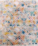 BLUE N GEOEMTRIC COTTON LAKNAVI DIGITAL PRINT