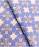 GERMAN BLUE  GEOMETRIC COTTON DIGITAL PRINT