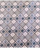 BLUE GEOMETRIC COTTON DIGITAL PRINT