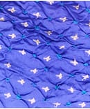GERMAN BLUE SMALL ZARI BUTTA BANDHEJ KATAN SILK