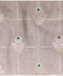 LIGHT BLACK GEOMETRIC   FLOWER PALM SILK