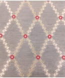 GREY  GEOMETRIC FLORAL PALM SILK