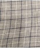 GREY N BLUE CHECKS PURE LINEN