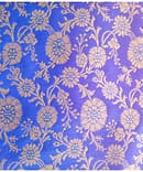 GERMAN BLUE FLOWER  BANARASI SILK