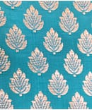 FIROZI BLUE  SMALL BUTTI BANARASI SILK