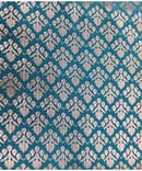FIROZI BLUE GEOMETRIC BANARASI SILK
