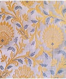 BLUISH GREY FLORAL ZARI BANARASI SILK