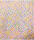 LIGHT PURPLE GEOMETRIC BUTTI CHINYA SILK FABRIC