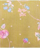 GREEN GEOMETRIC BUTTI CHINYA SILK FABRIC