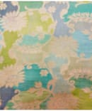 FIROZI GREEN  N ZARI FLORAL CHINYA SILK FABRIC