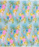 FIROZI GREEN FLORAL PLEATED IMPORTED FABRIC