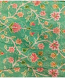 GREEN  GEORGETTE EMBROIDERY FABRIC