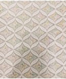 GREY N WHITE GEOMETRIC EMBROIDERY GEORGETTE FABRIC