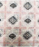 GREY N  GEOMETRIC EMBROIDERY GEORGETTE FABRIC