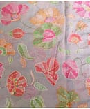 GREY FLORAL GEOMETRIC EMBROIDERY FABRIC