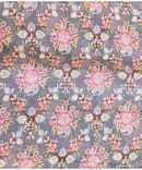 GREY GEORGETTE FLORAL GEOMETRIC EMBROIDERY FABRIC