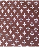 BROWN CLUB PRINT COTTON FABRIC
