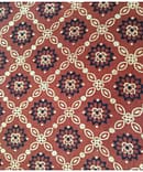 MAROON FLOWER AND CHECKS AJRAKH VEGETABLE PRINT COTTON FABRIC