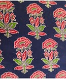 BLUE FLOWER COTTON AJARAKH PRINT