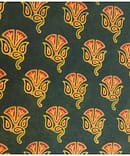GREEN FLORAL COTTON AJARAKH PRINT
