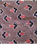 BROWN FLOWER  COTTON AJARAKH HAND BLOCK PRINT