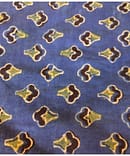 INDIGO BLUE FLOWER  COTTON AJARAKH HAND BLOCK PRINT
