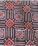 BROWN GEOMETRIC COTTON AJARAKH HAND BLOCK PRINT