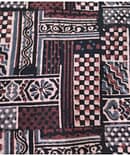 BROWN GEOMETRIC SQUARE COTTON ORGANIC  AJARAKH HAND BLOCK PRINT
