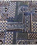 INDIGO BLUE GEOMETRIC SQUARE COTTON ORGANIC  AJARAKH HAND BLOCK PRINT