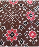 BROWN GEOMETRIC COTTON CAMBRIC PRINT