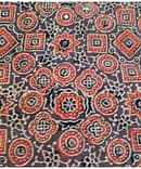 BROWN CIRCULAR COTTON AJARKH ORGANIC PRINT