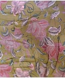 LIGHT LEMON YELLOW  FLORAL CHINNON DIGITAL PRINT