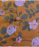 LIGHT YELLOW  FLORAL  MODAL SATIN DIGITAL PRINT