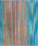 BLUE STRIPE GEOMETRIC COTTON HANDLOOM