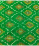 GREEN  RAW SILK IKKAT