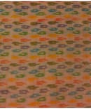 LIGHT ORANGE  RAW SILK IKKAT