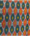 DARK ORANGE SICCO SILK IKKAT