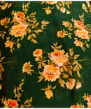 BOTTLE GREEN FLORAL CHINNON DIGITAL PRINT